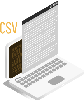 CSV and XLS